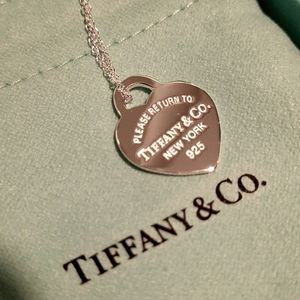 NEW Return to Tiffany small heart pendant in sterling silver 16 inch